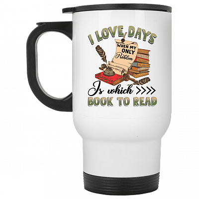 14 oz. White Travel Mug