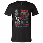Never Be Afraid to Make Some Noise and Get in Good Trouble Necessary Trouble John Lewis Quote T-Shirt -V Neck, Black, V-Neck T-Shirt