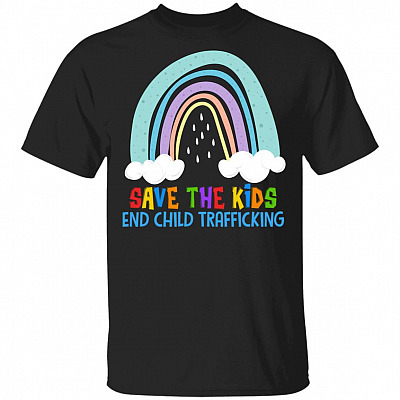 Save the Kids End Child Trafficking T-Shirt - Stop Human Trafficking Shirt, Black, Unisex T-Shirt