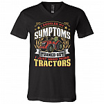 I Googled My Symptoms Turned Out I Just Need More Tractors T-Shirt - V-Neck Shirt, Black, V-Neck T-Shirt