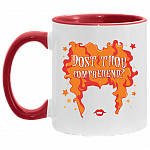 Dost Thou Comprehend Winifred Hocus Pocus Accent Mug, White/Red, 11 oz. Accent Mug