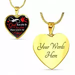 Cardinal God Has You in His Arms I Have You in My Heart Heart Pendant Necklace - Heart Luxury Necklace (Gold Plated)
