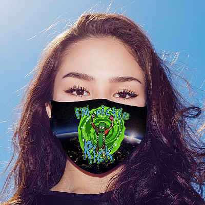 Alternative view of I'm Pickle Rick Funny - Rick and Morty Washable Reusable Custom - Printed Cloth Face Mask Cover