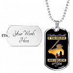 Baseball Dog Tag Anything Is Possible If You Believe and I Believe in You Dog Tag Pendant Necklace - Dog Tag (Silver)