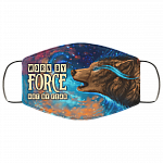 Worn By Force Not By Fear Washable Reusable Custom Printed Cloth Face Mask Cover, White, Cloth Face Cover