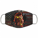 Firefighter Kneeling Stand For The Flag American Flag Washable Reusable Custom - Printed Cloth Face Mask Cover, White, Cloth Face Cover Firefighter Kneeling Stand For The Flag American Flag Washable Reusable Custom - Printed Cloth Face Mask Cover, White, Cloth Face Cover