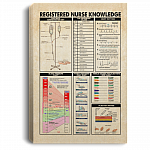 Registered Nurse Knowledge Gallery Wrapped Framed Canvas Prints - Unframed Poster - Home Decor Wall Art, White, 0.75'' Framed Canvas