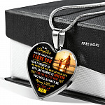 Mom to My Daughter Never Forget That I Love You I Can't Promise to Be Here Heart Pendant Necklace - Heart Luxury Necklace (Silver)