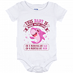 This Baby Is Made with Love in 2 Minutes by Dad in 9 Months by Mom Cute Baby Onesie - Baby Toddlers Bodysuit, White, Baby Onesie - 12 Month