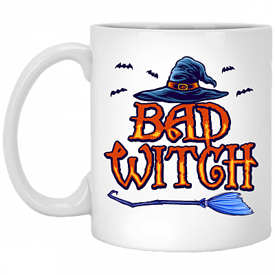Bad Witch Good Witch Ceramic Coffee Mug - Travel Mug - Water Bottle - Color Changing Mug, White, 11 oz. White Mug