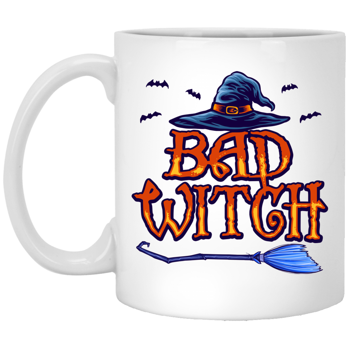 Bad Witch Good Witch Ceramic Coffee Mug - Travel Mug - Water Bottle - Color Changing Mug, White, 11 oz. White Mug