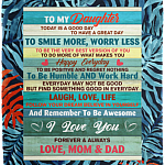 To My Daughter Today Is A Good Day I Love You From Mom And Dad Fleece Blanket - Premium Sherpa Blanket, White, Cozy Plush Fleece Blanket - 50x60 To My Daughter Today Is A Good Day I Love You From Mom And Dad Fleece Blanket - Premium Sherpa Blanket, White, Cozy Plush Fleece Blanket - 50x60