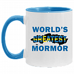 Sweden Flag World Greatest Mormor Accent Mug, White/Light Blue, 11 oz. Accent Mug