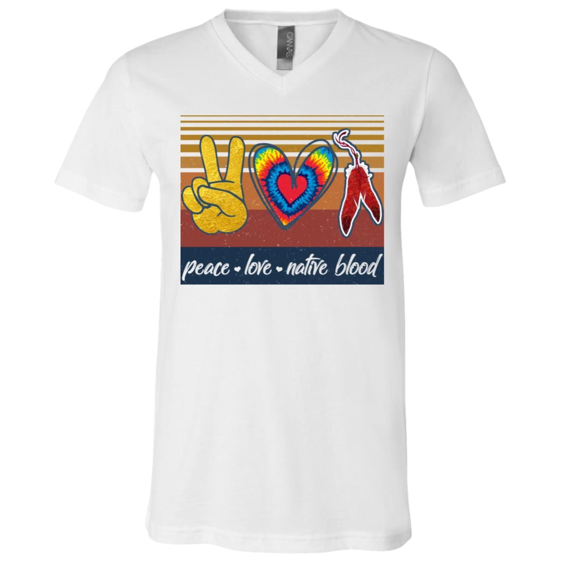 Peace Love Native Blood Vintage T-Shirt - V-Neck Shirt - Native American Shirt, White, V-Neck T-Shirt Peace Love Native Blood Vintage T-Shirt - V-Neck Shirt - Native American Shirt, White, V-Neck T-Shirt