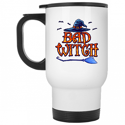 14 oz. White Travel Mug