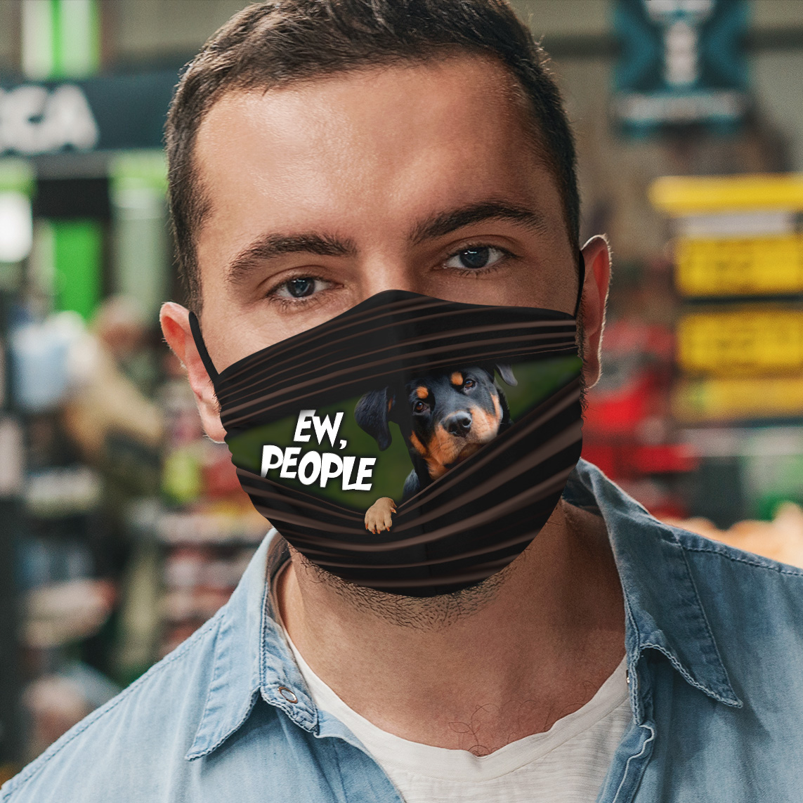 4VT. Rottweiler Ew People mask mockup