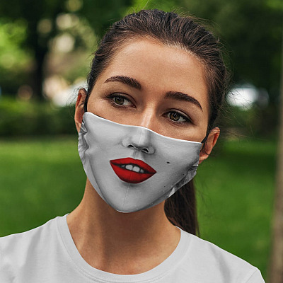 Alternative view of Marilyn Monroe Washable Reusable Custom Printed Cloth Face Mask Cover - Sexy Face Mask - Drawing Art Face Mask