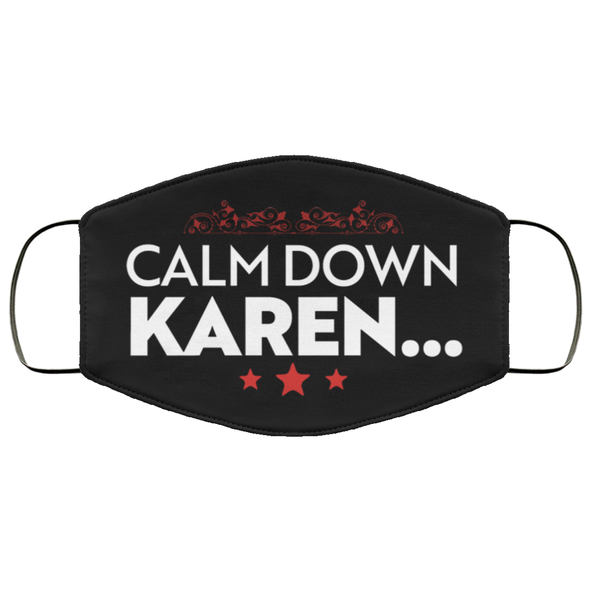 Funny Calm Down Washable Reusable Custom - Printed Cloth Face Mask Cover, Black, Cloth Face Cover