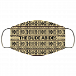 The Dude Abides - Lebowski Sweater Pattern Washable Reusable Custom - Printed Cloth Face Mask Cover, White, Cloth Face Cover
