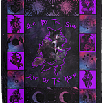 Witch Live by the Sun and Love by the Moon Halloween Fleece Blanket - Premium Sherpa Blanket - Woven Blanket, White, Cozy Plush Fleece Blanket - 50x60 Witch Live by the Sun and Love by the Moon Halloween Fleece Blanket - Premium Sherpa Blanket - Woven Blanket, White, Cozy Plush Fleece Blanket - 50x60