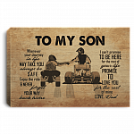 To My Biker Son Wherever Your Journey in Life May Take You Framed Canvas Prints - Unframed Poster, White, 0.75'' Framed Canvas