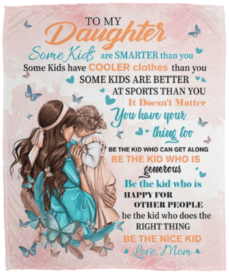 Be The Kid Who Is Happy For Other People Be The Nice Kid Fleece Blanket-Premium Sherpa Blanket-Woven Blanket, White, Cozy Plush Fleece Blanket - 50x60