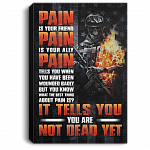 Pain Is Your Friend Pain Is Your Ally US Soldier Veteran Wrapped Framed Canvas Prints - Unframed Poster, White, 0.75'' Framed Canvas