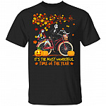 Jack Couple Sally Halloween Skellington It's The Most Wonderful Time Of The Year T-Shirt - Pumpkin King Shirt, Black, Unisex T-Shirt