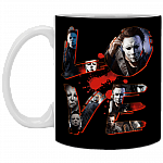 Love Myer Horror Halloween Ceramic Coffee Mug - Travel Mug - Water Bottle - Color Changing Mug, Black, 11 oz. White Mug