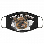 2 Metres People Funny German Shepherd Washable Reusable Custom - Printed Cloth Face Mask Cover, Black, Cloth Face Cover