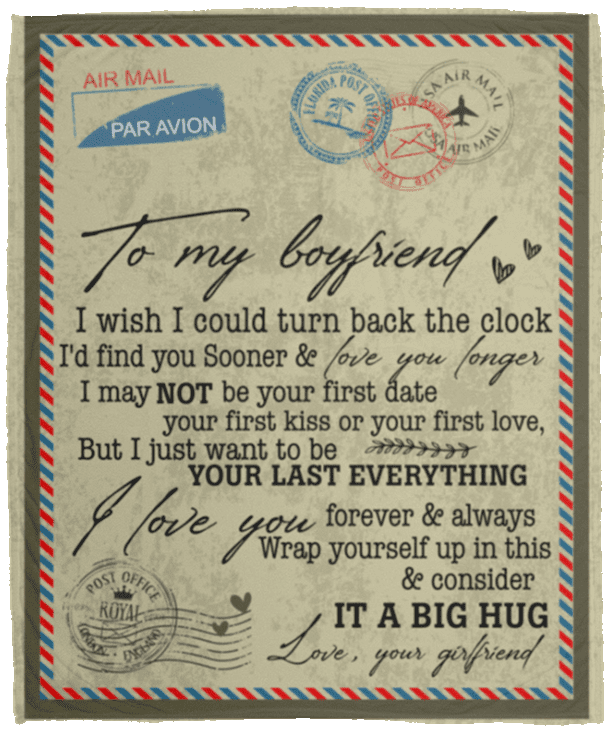 To My Boyfriend I Wish I Could Turn Back The Clock Letter Fleece Blanket - Premium Sherpa Blanket - Woven Blanket, White, Cozy Plush Fleece Blanket - 50x60 To My Boyfriend I Wish I Could Turn Back The Clock Letter Fleece Blanket - Premium Sherpa Blanket - Woven Blanket, White, Cozy Plush Fleece Blanket - 50x60