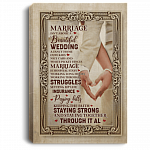 Marriage Is Staying Together Through It All Wrapped Framed Canvas Prints-Unframed Poster, White, 0.75'' Framed Canvas