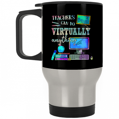 14 oz. Silver Travel Mug