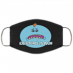 Existence is Pain - Rick And Morty Washable Reusable Custom - Printed Cloth Face Mask Cover, Black, Cloth Face Cover Existence is Pain - Rick And Morty Washable Reusable Custom - Printed Cloth Face Mask Cover, Black, Cloth Face Cover