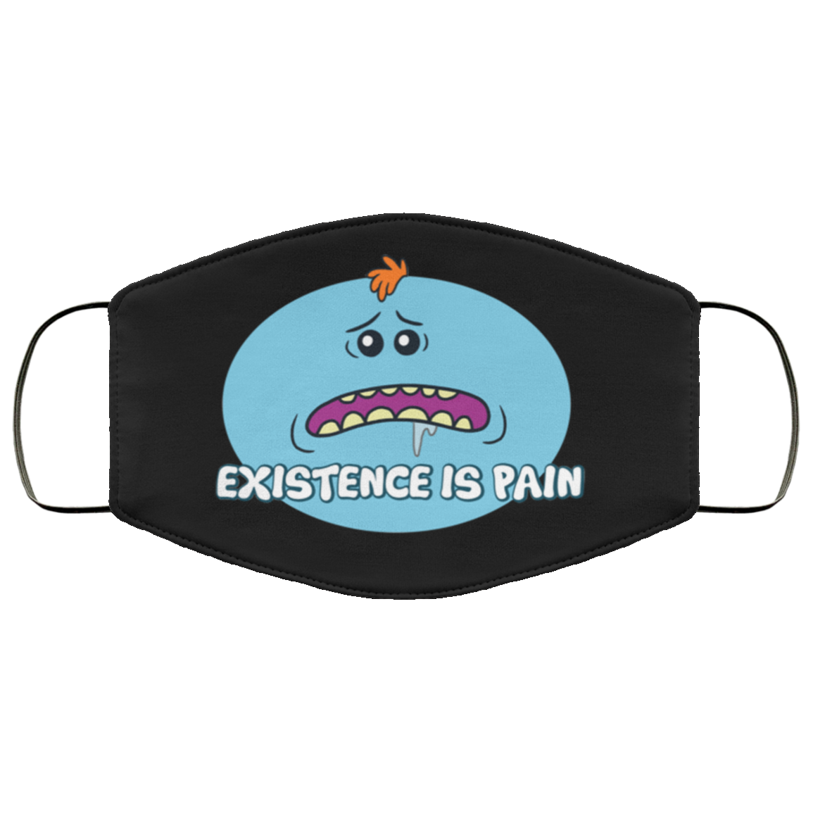 Existence is Pain - Rick And Morty Washable Reusable Custom - Printed Cloth Face Mask Cover, Black, Cloth Face Cover Existence is Pain - Rick And Morty Washable Reusable Custom - Printed Cloth Face Mask Cover, Black, Cloth Face Cover