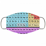 Table Science - Periodic Table Washable Reusable Custom - Printed Cloth Face Mask Cover, White, Cloth Face Cover