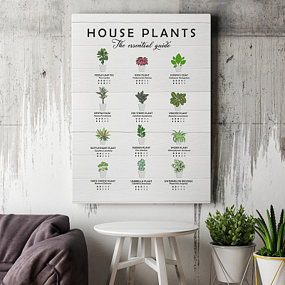 Alternative view of House Plants The Essential Guide Gallery Wrapped Framed Canvas Prints – Plant Lover Gift Unframed Poster