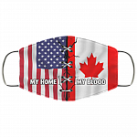 America Is My Home Canada Is My Blood Washable Reusable Custom Printed Cloth Face Mask Cover, White, Cloth Face Cover America Is My Home Canada Is My Blood Washable Reusable Custom Printed Cloth Face Mask Cover, White, Cloth Face Cover