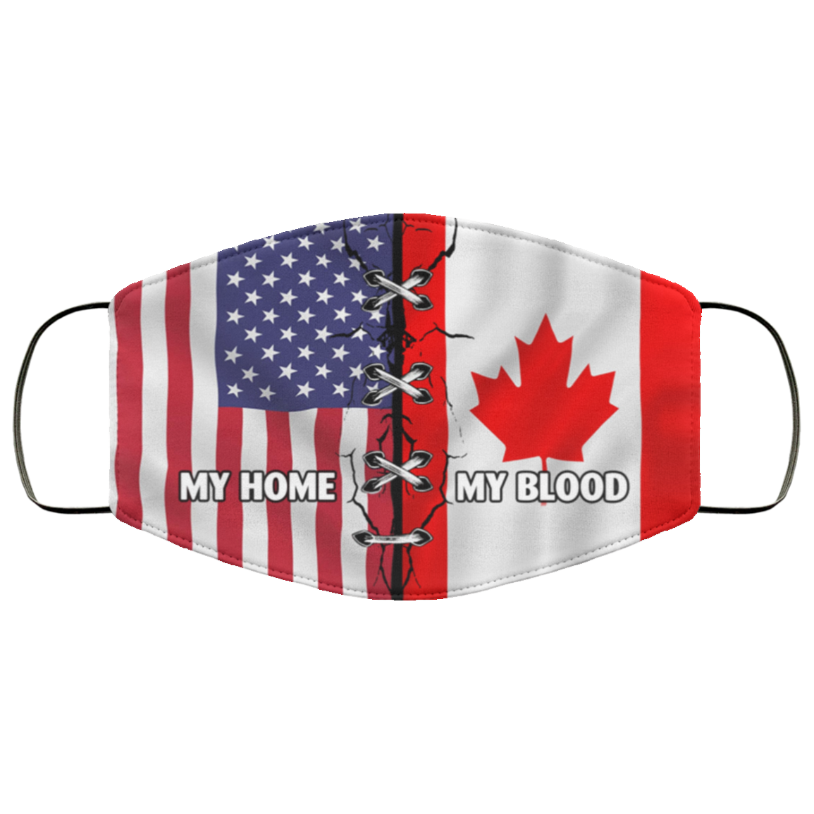 America Is My Home Canada Is My Blood Washable Reusable Custom Printed Cloth Face Mask Cover, White, Cloth Face Cover America Is My Home Canada Is My Blood Washable Reusable Custom Printed Cloth Face Mask Cover, White, Cloth Face Cover