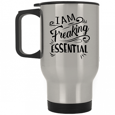14 oz. Silver Travel Mug