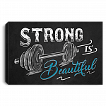 Strong Is Beautiful Home Gym Decor Gallery Wrapped Framed Canvas Prints-Unframed Poster, White, 0.75'' Framed Canvas