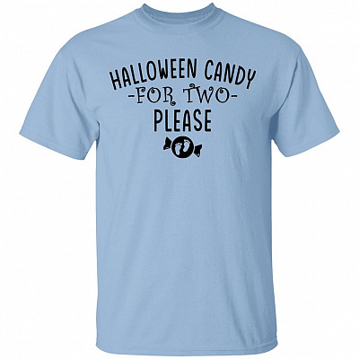 Halloween Candy For Two T-Shirt - Funny Pregnant Halloween Shirt, Light Blue, Unisex T-Shirt