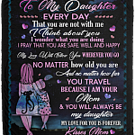Daughter's Gift To My Daughter Everyday I Think Of You Fleece Blanket - Premium Sherpa Blanket -Woven Blanket, White, Cozy Plush Fleece Blanket - 50x60 Daughter's Gift To My Daughter Everyday I Think Of You Fleece Blanket - Premium Sherpa Blanket -Woven Blanket, White, Cozy Plush Fleece Blanket - 50x60