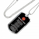 FIREFIGHTER'S PRAYER When I Am Called to Duty God Wherever Flames May Rage Dog Tag Pendant Necklace - Dog Tag (Silver)