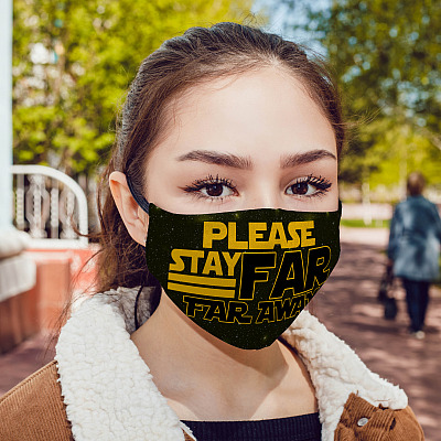 Alternative view of Star-Wars Please Stay Far Far Away Washable Reusable Custom - Printed Cloth Face Mask Cover