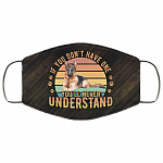 Dog Face Mask - German Shepherd Washable Reusable Custom Printed Cloth Face Mask Cover, Black, Cloth Face Cover