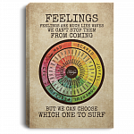 Feelings Are Much Like Waves Jobs Gallery Wrapped Framed Canvas Prints - Unframed Poster - Home Decor Art, White, 0.75'' Framed Canvas
