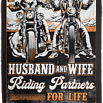 Husband and Wife Riding Partners for Life Fleece Blanket - Premium Sherpa Blanket - Woven Blanket, White, Cozy Plush Fleece Blanket - 50x60 Husband and Wife Riding Partners for Life Fleece Blanket - Premium Sherpa Blanket - Woven Blanket, White, Cozy Plush Fleece Blanket - 50x60