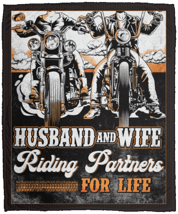 Husband and Wife Riding Partners for Life Fleece Blanket - Premium Sherpa Blanket - Woven Blanket, White, Cozy Plush Fleece Blanket - 50x60 Husband and Wife Riding Partners for Life Fleece Blanket - Premium Sherpa Blanket - Woven Blanket, White, Cozy Plush Fleece Blanket - 50x60