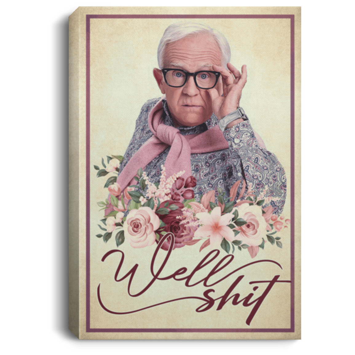 Well Shit Framed Canvas Prints - Unframed Poster - Funny Bathroom Decor - Funny Toilet Sign, White, 0.75'' Framed Canvas